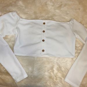 Off Shoulder Long Sleeve🤍